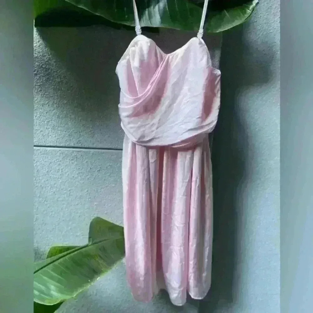 Tevolio Petal‎ Pink Ruched Straps Strapless Sleeveless Women's Dress Size 10